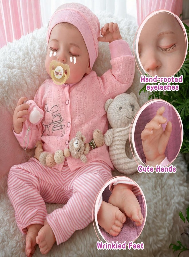 BABESIDE Realistic Baby Doll with Heartbeat Loulou, 20 inch Handmade Reborn Baby Dolls Girl with Crying and Babbling Voice, Real Baby Dolls That Look Real for Girls Boys Kids Age 3+ - Image 2